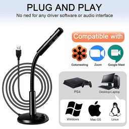 ORAIMA USB Microphone for Noise Cancelling Windows and Mac, Professional PC Microphone Computer, Laptop, Desktop and Notebook, Plug and Play Mic image 3