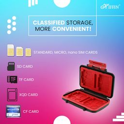 Hiffin Plastic 26 in 1 Slot Card CASE with Multi Storage Option Attractive Designer Card Holder for Memory Cards Black (KH8S) image 2