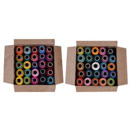 SANWALSA Delta 2 PLY Polyester Sewing Thread Box (300 Meters Each- Set of 25 Tubes) - Multicolored (Dark Shade) Thread Spools image 4