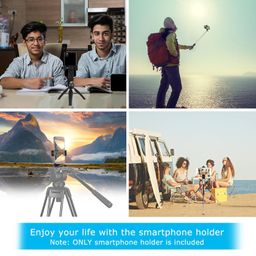 sharingmoment Smartphone Holder/Vertical and Horizontal Tripod Mount Adapter Rotatable Bracket with 1/4 Inch Screw/Adjustable Clip for iPhone, Android Cell Phone, Selfie Stick, Camera Stand image 3
