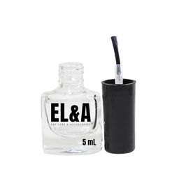 ear lobe & accessories Ear Lobe & Accessories] Empty Nail Polish Bottles - 5 ml | Brush Cap for Easy Application | Clear Glass Bottles, Reusable, 6.5 X 3 cm - Pack of 5 image 3