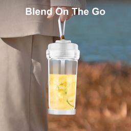 Foyucool Portable Blender for Smoothies and Smoothies, 2 Cup Portable Blender, 17 & 10 oz Cordless with Brush and Lid, USB-C Rechargeable, Quiet Mini Travel Blender, Color image 5