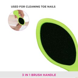 VEGA 3 In 1 Pedicure Brush Kit Tool for Cleanse, Scrub & File Dead Skin image 4