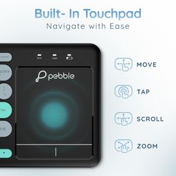 Pebble Magic Pad Wireless Keyboard with Built-in Touchpad, 2.4 GHz & Bluetooth V5.0 Dual Connectivity, Round Keycaps, Soft Keys, Slimmest Design, Multi-Device Compatibility, Auto Sleep image 4