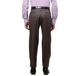 park avenue Men's Polyviscose Blend Structure Pattern Smart Fit Flat Front Formal Trouser image 4