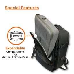 Kamron P100 PRO Backpack Camera Bag With Laptop Compartment For Dslr Camera Lenses Tripod Monopod And Other Accessories (Black) image 2