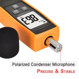 (Orange) - Hand-Held Sound Level Metre,V-Resourcing 30 130 dB Decibel Noise Measurement Tester with Backlight Digital LCD Display for Indoor/Outdoor Uses [Max/Min/Hold Function] image 4