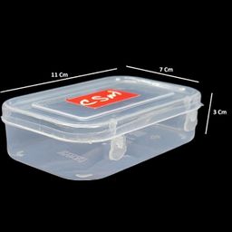 URBAA Plastic Small Storage Boxes with Lock Lids,Jewellery Case Organiser(PUREPACK22-12), 100ml Capacity, 11x7x3 cm, Clear, Set of 12 image 5