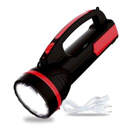Pick Ur Needs 2 in 1 Long Range Search Torch Light with Table Desk LED Lantern with Dual Power Full Battery Backup (REd) image 1
