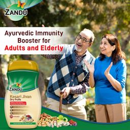 Zandu Kesari Jivan Dry Fruits Chyawanprash 900g, For 2X Immunity, Builds Energy, Strength and Stamina, Improves Vitality and Vigour image 3