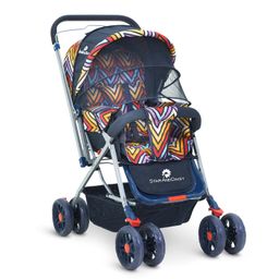 StarAndDaisy Stroller For Baby Boy & Girl 0 To 3 Years / Lightweight / Foldable Pram With 3-Point Safety Harness, Adjustable Backrest, 360° Swivel Wheel, Large Storage (Vibrant),Multicolor image 1
