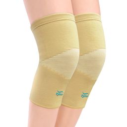 Tynor Knee Cap Air, for Men & Women | Support Pain Relief During Sports, Gym, Running | 2 Units (Black & Orange) image 1
