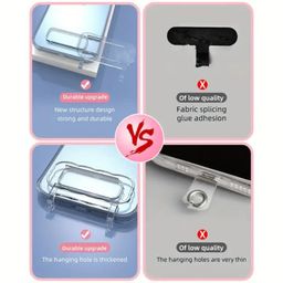 KIDWILL Phone Lanyard Tab, Universal Tether Tab for Smart Phone, Tpu Replacement Patches, Adhesive Phone Tether Tabs, Safety Lanyard Patch Adhesive, Anti-Loss Phone Teether Patch for Hanging image 5