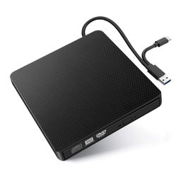ymy Portable External CD DVD Burner, 2 in 1 USB3.0 & Type-C CD/DVD Disk Drive Player Burner Reader Writer Compatible for Laptop,Desktop,MacBook,Win11/10/8/7/XP, Linux,Mac OS,Vista image 1