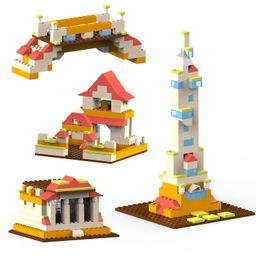 Webby 4 in 1 Young Designer Abs Blocks Kit, Tower,Building, Bridge, Architecture Construction Play Set, Fun Creative Toy Set for 5+ Years Kid (161 Pcs), Multi Color,Construction Blocks image 2