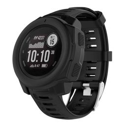 LICHIFIT Soft Silicone Protector Case Cover Shell Protected Case Protective Frame Skin for Garmin Instinct Smart Watch image 2