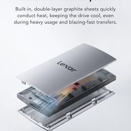 Lexar ES3 1TB External SSD, USB 3.2 Gen2 Portable SSD, PSSD Up to 1050MB/s Read, 1000MB/s Write, External Solid State Drive Compatible with iPhone 16/15 Series/Mac/PS5/XBOX/Laptop/PC image 4
