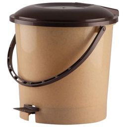 Kuber Industries Multiuses Plastic Pedal Dustbin, Waste Bin, Trash Can With Handle, 7 Litre- Pack of 2 (Grey & Peach)-47KM0757 image 3