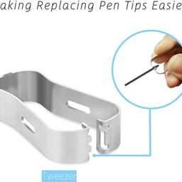 fitvert Stylus Pen Nibs | Replacement Tips | Compatible with Note 10/20, Tab S6/S7, Includes 5 Refills + 1 Tweezer (Black) 5pcs image 4