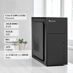 BLUETAIL RETAIL Core i5 2400 Desktop PC with HD Graphics, 16GB DDR3, 512GB SSD, H61 (HDMI/VGA) for Content Creation & Multi-Tasking, 1 Year Warranty image 2