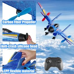 Lagertha Rc Airplanes, Remote Control Airplanes Glider 2.4 GHZ, Easy to Fly Remote Control Fighter, Epp Foam Rc Aircraft with Automatic Balance Gyro for Kids/Adult Kids (Multicolor) image 2