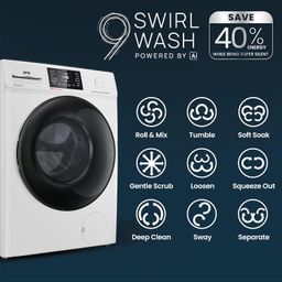 IFB 8 Kg 5 Star Powered by AI with 9 Swirl Wash, WiFi, Fully Automatic Front Load Washing Machine (Senator GXN 8012, Steam Refresh Program with Eco Inverter, Grey) image 4