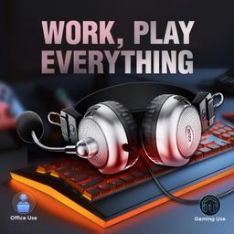 Intex Magna Wired USB Headphone with Microphone | 40Mm Drivers & Lightweight | Crystal Clear Sound with Audio Control Keys | Over Ear Design with Mic (Black) image 4