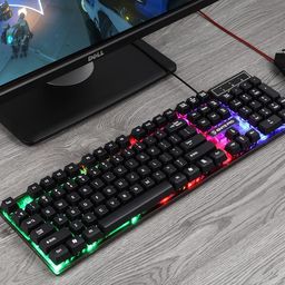 Enter Ignite Pro Gaming Wired Mouse and Keyboard Set with 6 Button Mouse and Rainbow Backlighting image 1
