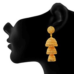 jfl Jewellery for Less Gold Plated Copper Earrings For Women image 2