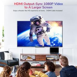 gonavidio 17.6" Portable Blu Ray DVD Player with 15.4" Screen, HDMI Input/Output, Sync Screen, 5 Hours Playing Time, 1080P MP4 MKV Video, Surround Audio, USB SD image 3