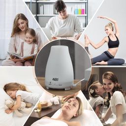 Allin Exporters 100ml Aromatherapy Diffuser with 7 Color Changing LED Lights 4 in 1 Ultrasonic Humidifier Essential Oil Cool Mist Aroma Timer for Home Baby Bedroom Office (1Pc, Multicolour) image 5