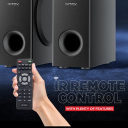 Intex 1000-D Multimedia 100 Watt Bluetooth Tower Speaker | 2 Cordless Karaoke Mic & Party Speaker | LED Display & Triple Bass Boosted Drivers | Fully Remote Control (Black) image 5