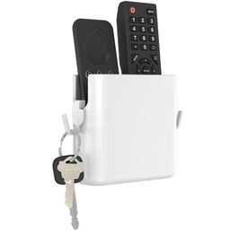 Elv Wall Mounted Mobile Holder Case for Mobile Phones with Strong Adhesive Strips | Remote Wall Mount Mobile Stand/Multi-Purpose Stand for Phone Charging (White) image 2