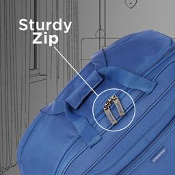 aristocrat Polyester Solid Pattern Dart Duffle Trolley (H) 65 Blue (Blue, Medium) image 4