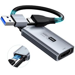 xiixmask Video Capture Card USB3.0 with 100W PD HDMI to USB/USB C 1080P HD 60fps Live and Record Video Audio Game MS2130 for Switch Xbox PS4/5 Live Broadcast, Gaming, Streaming image 1