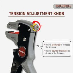 BUILDSKILL 2 IN 1 Automatic Wire Stripping & Cutting Tool – Precision Cutter for Electrical, Automotive, Cords & Cables – Ergonomic Handle with Pressure Adjustment image 4