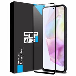 SupCares Military-Grade Gorilla Tempered Glass Screen Protector for Samsung Galaxy A36 and Samsung Galaxy A56 (6.7 Inch) With Installation Kit | Edge to Edge Coverage | Black image 1