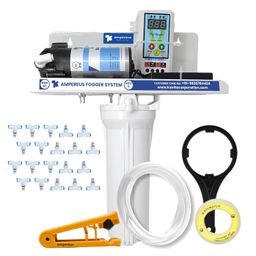 ampereus AMPEREUS® Fogger Kit for Dairy & Poultry Farms – Top Performance Water Complete Mist Maker, Fogger System Set with 20 Nozzles, 150 GPD Pump & 30m Pipe, Cooling System Kit for Farm & Outdoor Use image 1