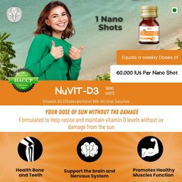 The Old Natural Nuvit D3 Vitamin D3 60000 Iu I Cholecalciferol Vitamin D3 Oil 60000 Iu Sugar Free Nano Shots I Once In A Week - 5Ml (Pack Of 8 Nano Shots - 40Ml) image 3