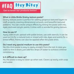 Little Birdie Grainy Texture Paste 200 gm | Perfect for 3D Texture Art, Stenciling, and Customizable Art | For DIY Art & Craft, Multisurface Use image 3