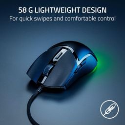 Razer Cobra Wired Gaming Mouse: 58g Lightweight Design - Gen-3 Optical Switches - Chroma RGB Lighting with Underglow - Precise 8500 DPI Optical Sensor - 1 - Speedflex Cable - Black-RZ01-04650100-R3M1 image 2