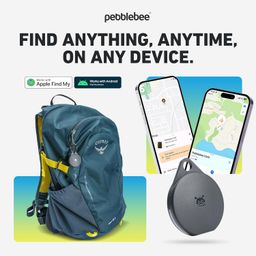 Pebblebee Clip Universal - Rechargeable Mini Item Tracker | Alternative to Air Tag & Android Trackers | 12-Month Battery Life | Works with Both Android & iOS Find My Apps | LED & Sound Alerts image 2