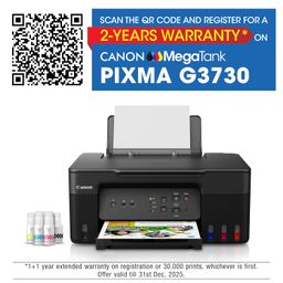 Canon PIXMA MegaTank G3730 All-in-one (Print, Scan, Copy) Wireless Inktank Printer with Additional 1 Year Warranty on Product Registration image 2