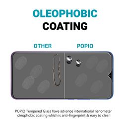 POPIO Tempered Glass Screen Protector Compatible For Redmi 9/9 Power / 9 Prime / 9A Full Screen Coverage (Except Edges) For Smartphone image 2