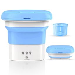 vtwilla Washing-Machine-Portable-Mini-Foldable-Washer-and-Spin-Dryer-Small-Foldable-Bucket-Washer-for-Camping-RV-Travel-Small-Spaces image 1