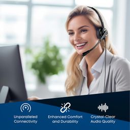truvoice VoicePro 30 Professional Home Office and Call Center USB and 3.5mm Headset with Noise Canceling Microphone, HD Speakers and in Line Call Controls with Mute, Compatible with All UC Voice Platforms. image 2
