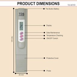 KRIKISH Digital LCD TDS Meter for RO Water Filter Tester and Measuring Test Indicator Litmus ph Meter, Water and Soil image 4