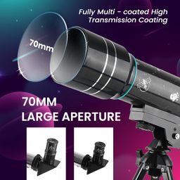 Audavibe Educational 140x Astronomical Telescope with APP | 1000+ Facts on Solar System, Spacesuits, Launchers, Celestial Bodies, etc | AstroReels, Skymap & AR Based Fun Learning (40070) image 2