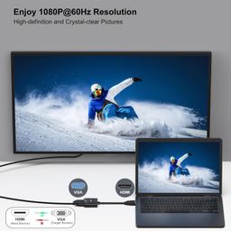ikis HDMI to VGA Adapter (Male to Female) Compatible for Computer, Projector, HDTV, Desktop, Laptop, PC, Monitor, Chromebook, Raspberry Pi, Roku, Xbox and More image 5