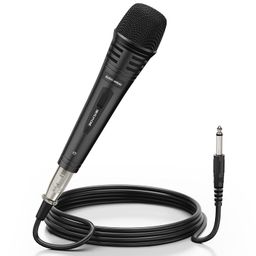Audio Array AM-C3 XLR to TRS Dynamic Handheld Karaoke Microphone | Premium Metal Built with 3M Cable | Singing, Public Meetings, Studio Recording, Live Show, Party, Church, Wedding image 1